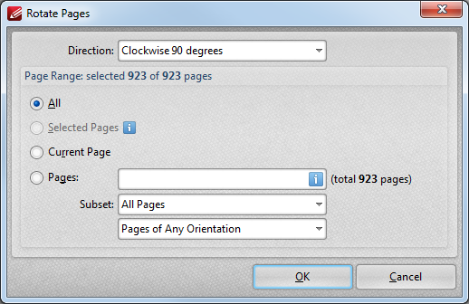 rotating pages in pdf