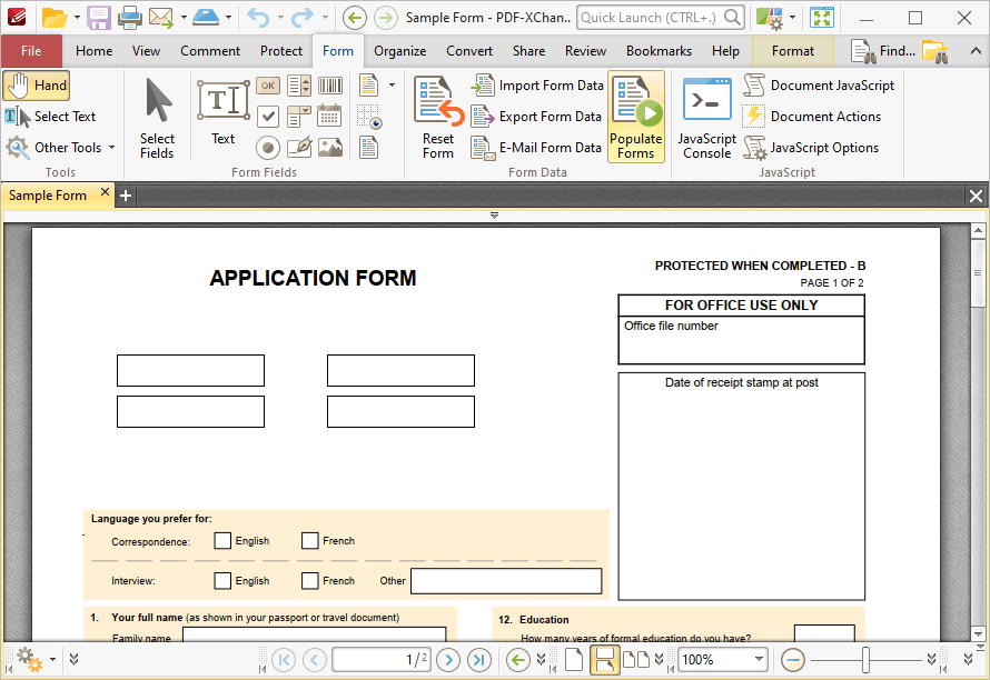 populate.forms.highlighted