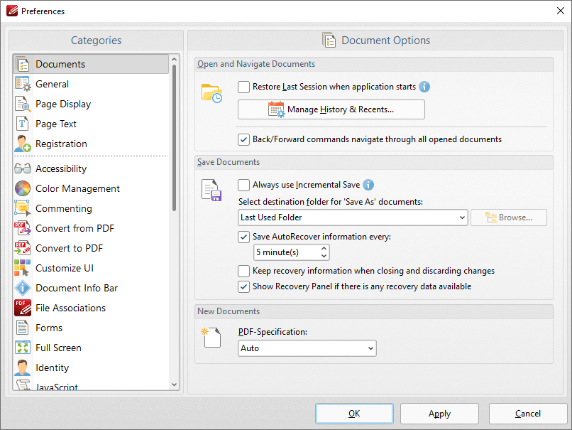 documents.preferences