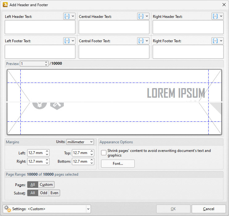 add.header.footer.dialog.box
