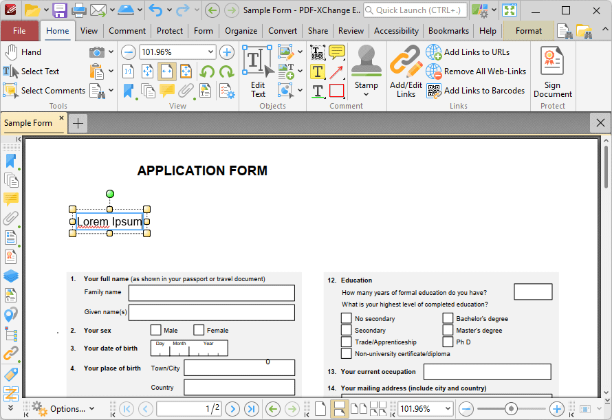 add.text.example.ribbon