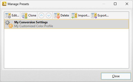 conversion.presets