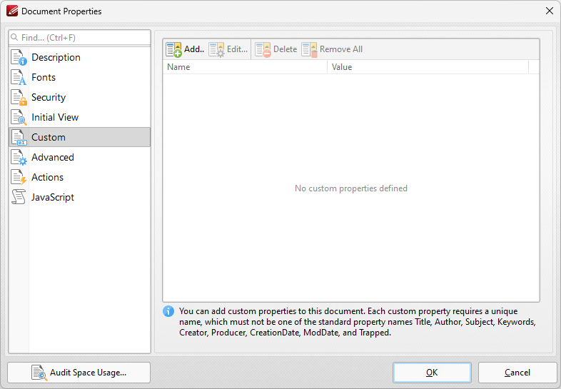 custom.document.properties