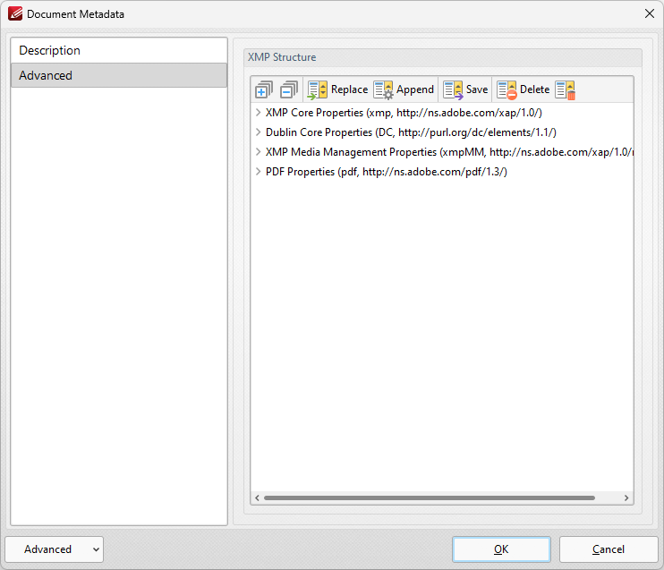 document.metadata.advanced