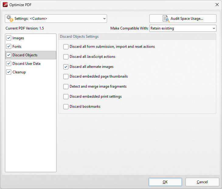 optimize.pdf.discard.ribbon