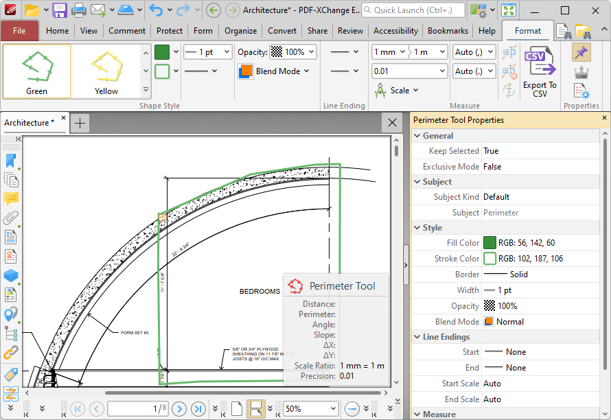 perimeter.tool.selected.ribbon