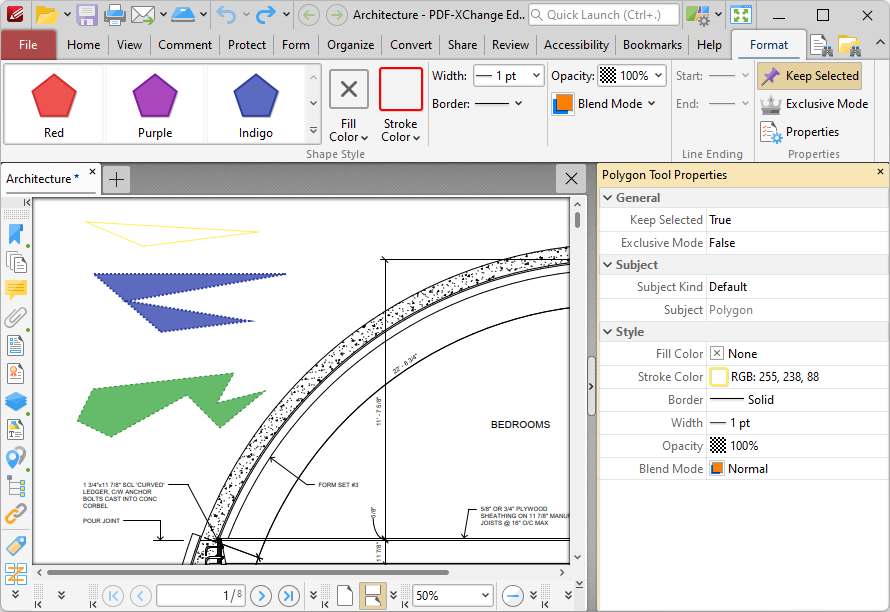 polygon.tool.format.ribbon