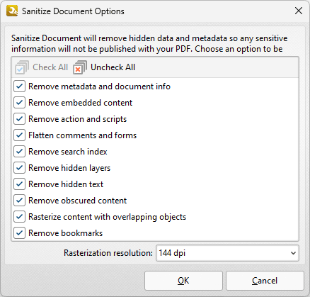 sanitize.document.dialog.box