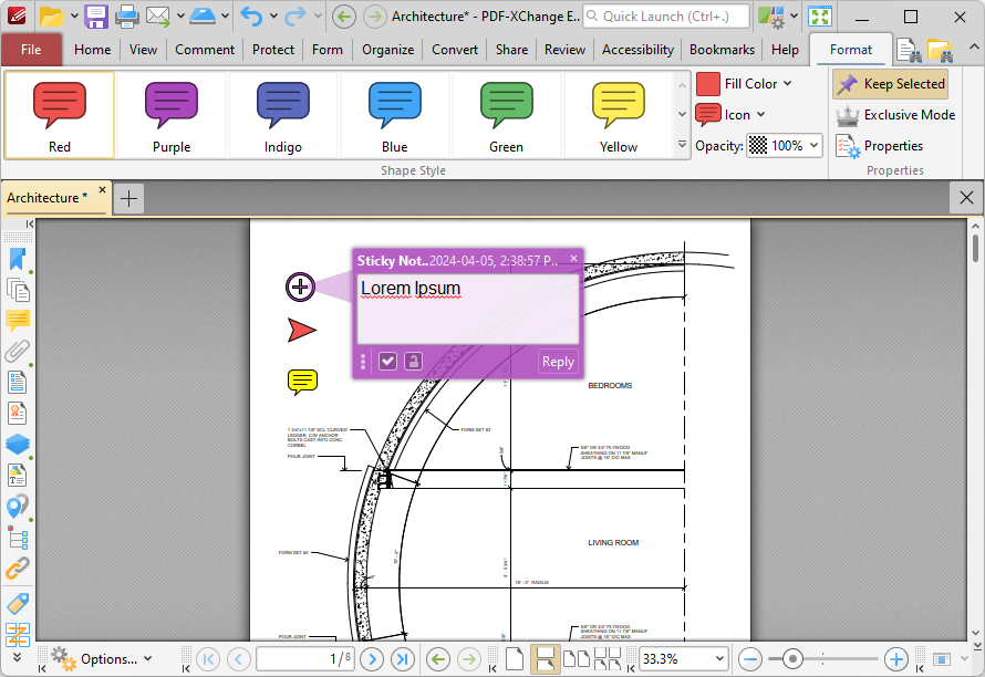 sticky.note.format.tab.ribbon