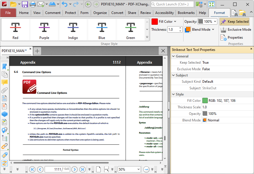 strikeout.tool.format.tab.ribbon