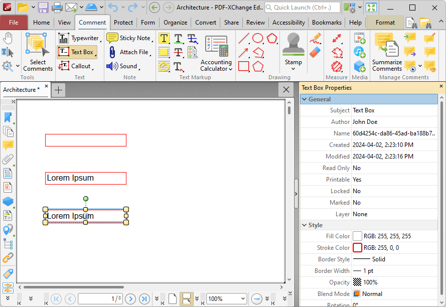 text.box.properties.pane