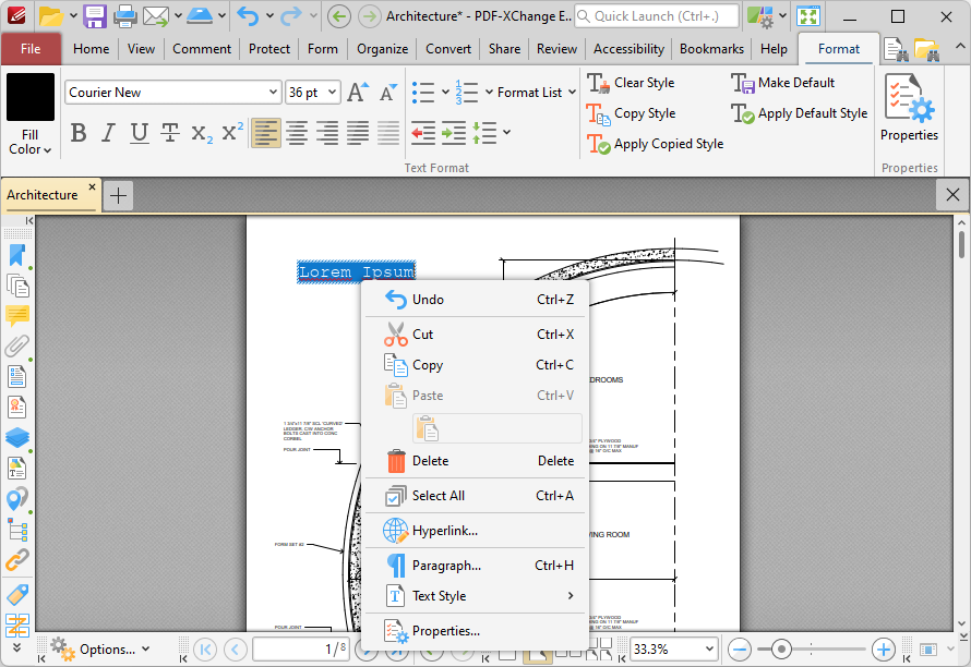 text.right.click.options.ribbon